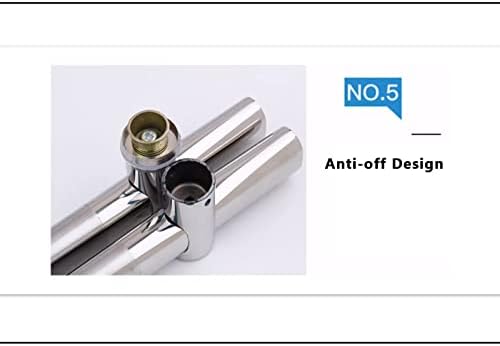 DAMSLY Adjustable Silver Glass Door Handle Set 600mm