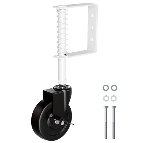 4 Spring Loaded Gate Caster with Side Brake - 220 Lbs Capacity