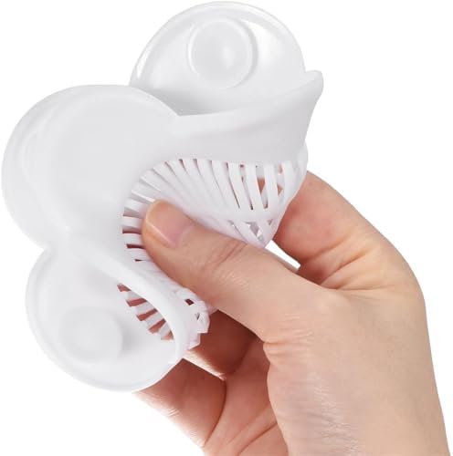 WELANGBN Hair Catcher Shower Drain Cover with Suction Cups White