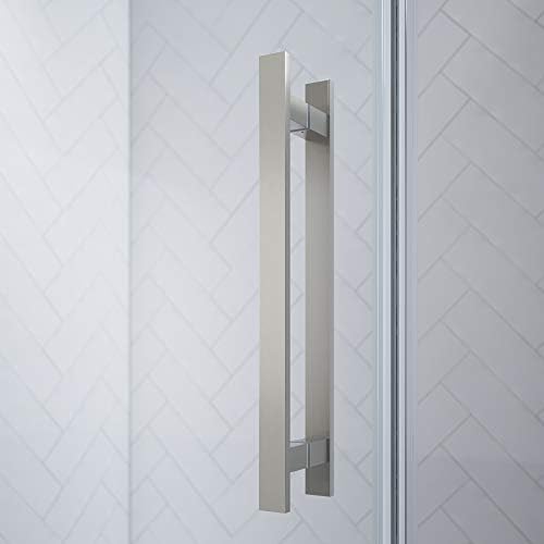 OVE Decors Frameless Pivot Shower Door Satin Nickel