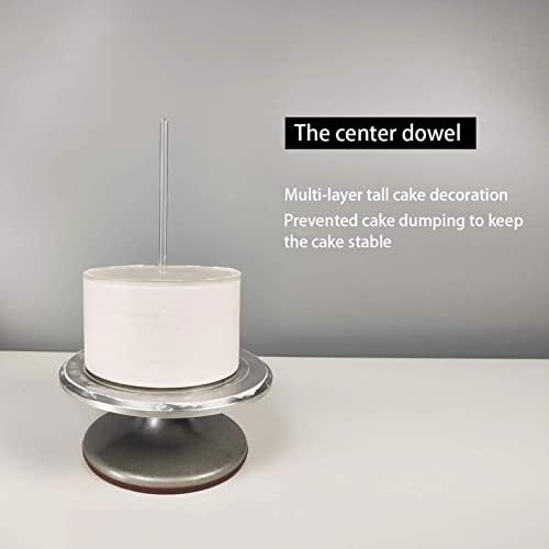 Boyun Clear Acrylic Cake Discs Set with Dowels and Icing Scraper