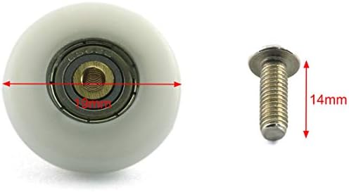 HJ Garden 4pcs Shower Door Rollers Replacement