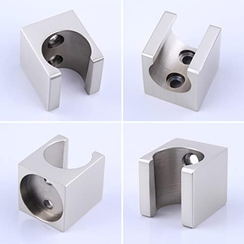 Angle Simple Shower Head Holder Brushed Nickel Wall Mount