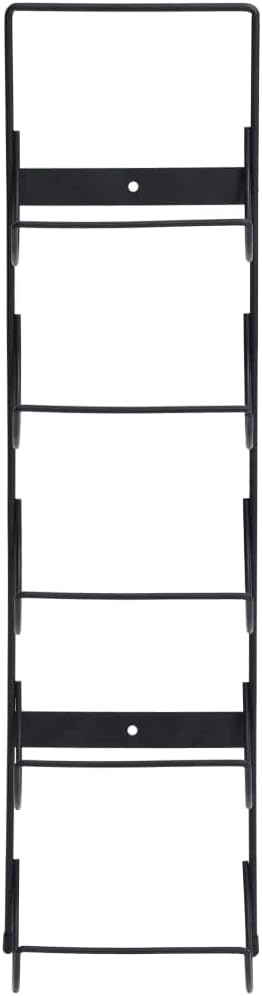 Wall Mounted Wine Rack for 5 Bottles Black Iron Industrial Style 1