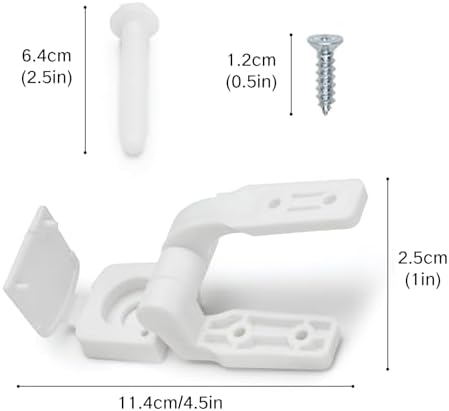 Universal White Toilet Seat Hinge Replacement