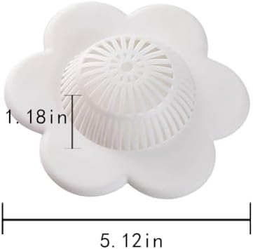 WELANGBN Hair Catcher Shower Drain Cover with Suction Cups White