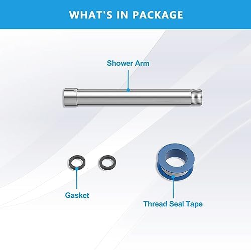 Lordear 6 Inch Stainless Steel Shower Arm Extender