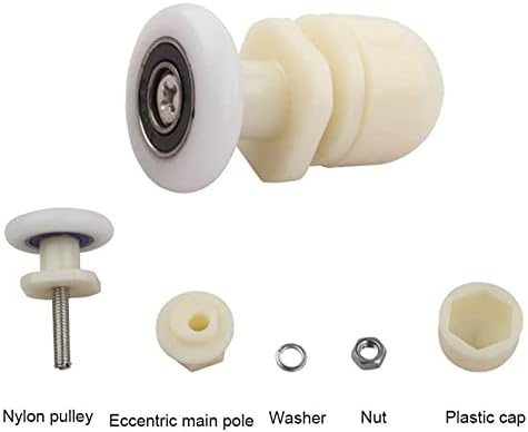 Qikuver 4PCS Shower Door Rollers Replacement 23MM