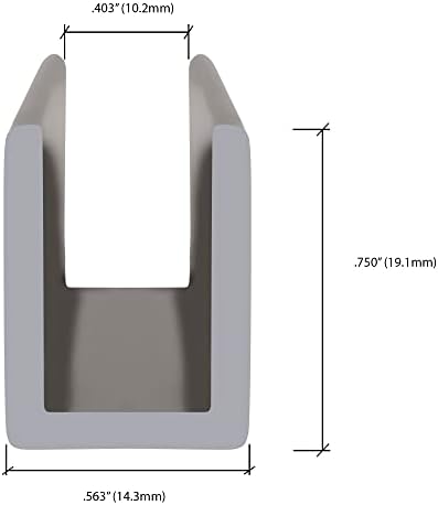 Brixwell SDCD38BN 38 Shower Door U-Channel
