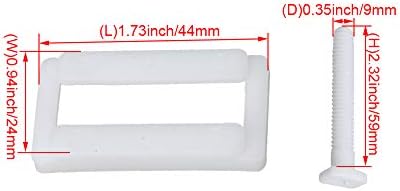 RDEXP Toilet Seat Hinge Bolts with Nuts Washers 2 Pairs
