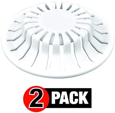 Danco Universal Sink Hair Catcher Strainer 2 Pack - White