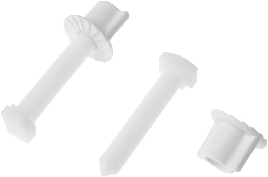 Wentoenapp 2Pcs Toilet Seat Screws Nuts with Washers Kit