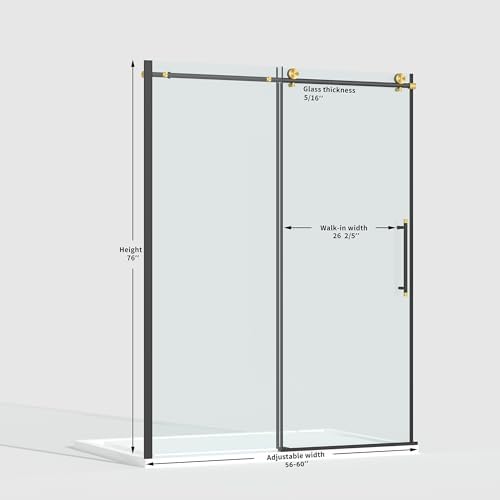 ENSO SENKA Frameless Shower Door 56-60 x 76