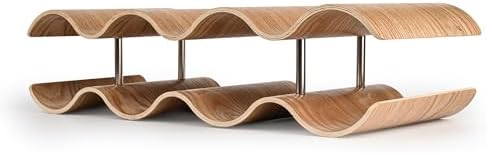 TRUDING 7 Bottle Freestanding Wine Rack with 2 Tiers