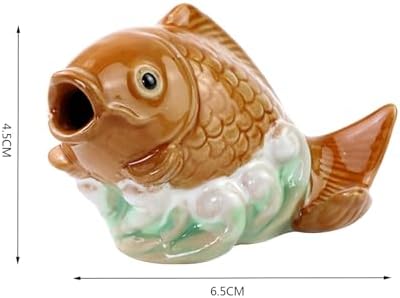Toilet Bolt Caps with Resin Miniature Carp Fish Figurines