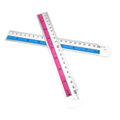 RGYBAO Metal Straight Edge Ruler - Double Side Metric