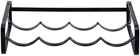 Amazon Basics 4-Bottle Metal Wine Rack - Black