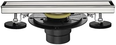 Neolun 12 Inches Linear Shower Drain with Hair Strainer and Leveling Feet 1