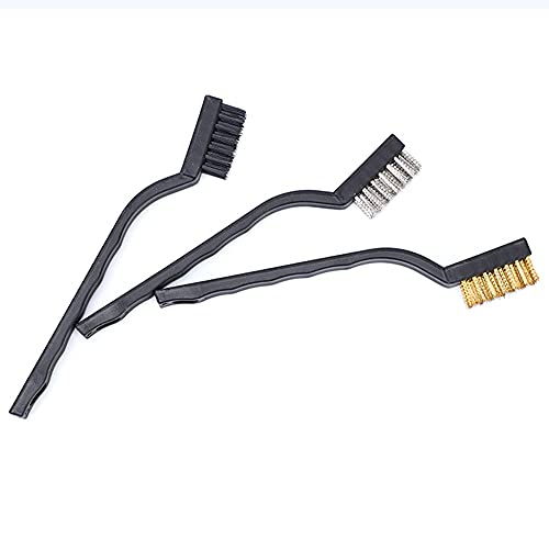 3Pcs Mini Wire Brush Set for Cleaning and Rust Removal