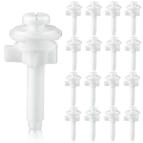 Jetec 16-Piece Toilet Seat Screws Replacement Kit - White