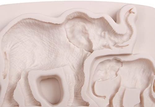 Xcake Lcook Elephant Silicone Fondant Mold Set