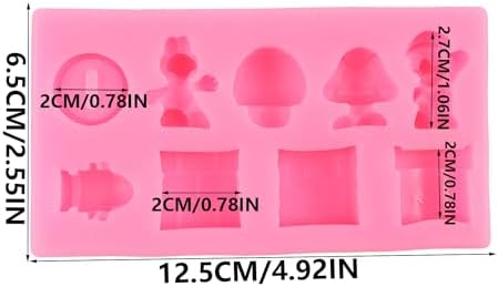 9 Hole Yoshi Icon Square Brick Dragon Mushroom Gold Coin Silicone Molds