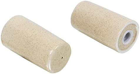 WHOLELIFEOBJECTS Salt Pepper Shaker Set - Modern Ceramic Holder Brown Mat