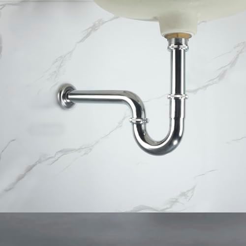 AMeoMerk Chrome P-Trap Sink Stopper Drain Kit