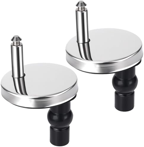 HINZIC 2Pcs Universal Toilet Seat Hinge Replacement Kit 6mm