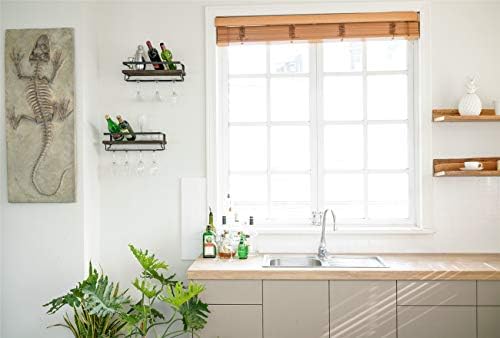 Mkono Wall Mounted Wine Rack Set of 2
