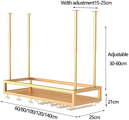 Suuim Metal Ceiling Wine Rack Holder