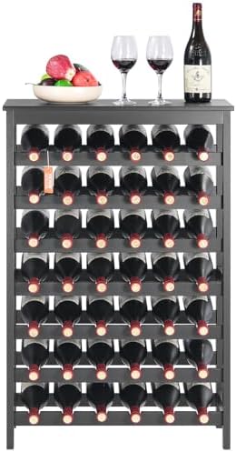 VEVOR 42-Bottle Bamboo Wine Rack 7-Tier Freestanding 1