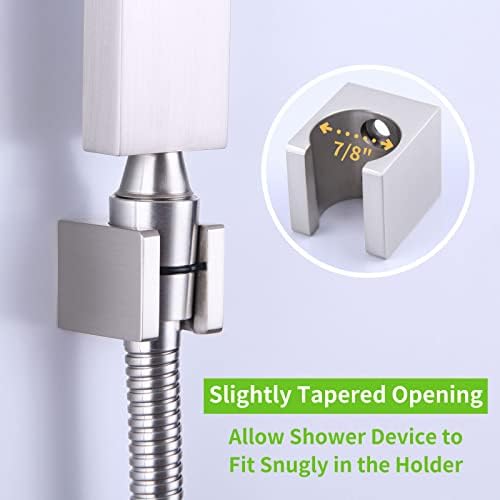 Angle Simple Shower Head Holder Brushed Nickel Wall Mount