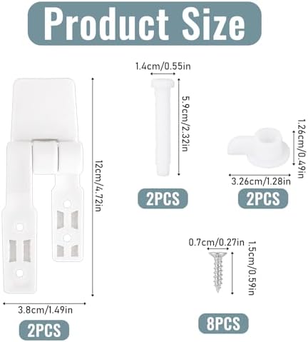 Hariendny 2 Pack Toilet Seat Hinge Replacement Kit