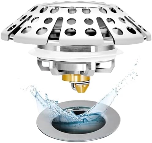 Anlige Bathtub Drain Stopper with Hair Catcher 1