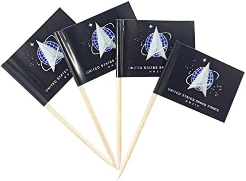 JBCD Space Force Toothpick Cupcake Toppers 200pcs