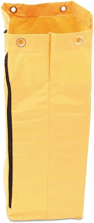 Rubbermaid 24 Gal Yellow Zippered Vinyl Bag for Cleaning Carts