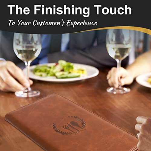 CoBak Check Presenters for Restaurants 20 Pack Brown