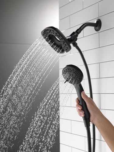 Delta 4-Spray In2ition Dual Shower Head with Handheld Matte Black