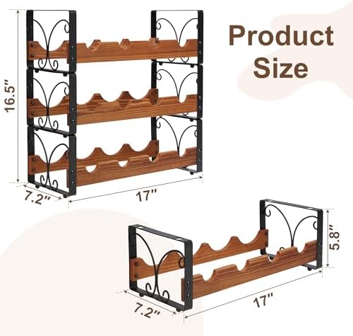 X-cosrack 3-Tier Wine Rack for Inside Cabinet
