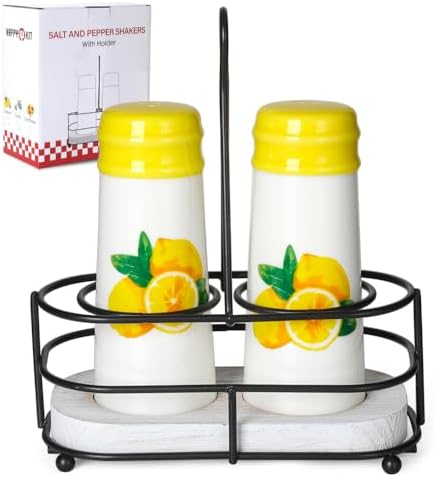 HAPPY KIT Rustic Salt Pepper Shaker Set