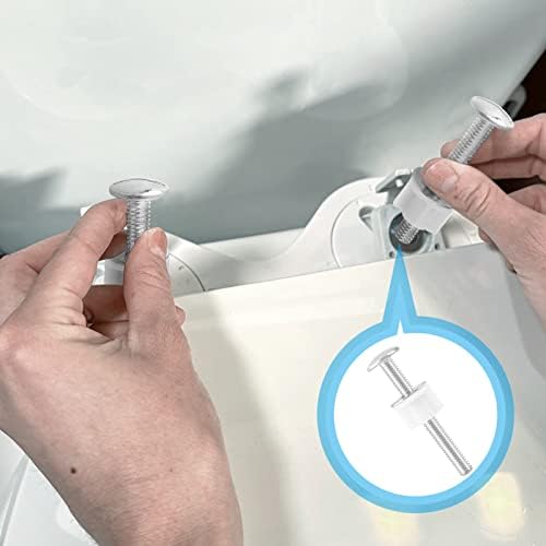 2pcs Universal Silver Toilet Seat Bolt Set