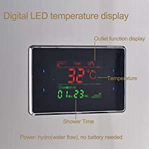 Gougeltd Bathroom Shower Panel System with LED Temperature Display and Massage Jets 1
