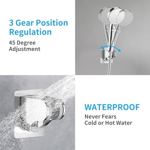 KAIYING Self Adhesive Shower Head Mount with Adjustable Angle
