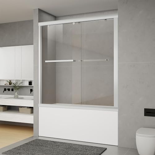 Botwinkle Bathtub Shower Door 56-59 x 59 Bright Silver