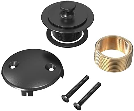 Matte Black Tub Drain and Overflow Kit Replacement