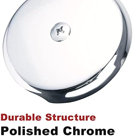 Chrome Bathtub Drain Overflow Cover with Adapter and Screws