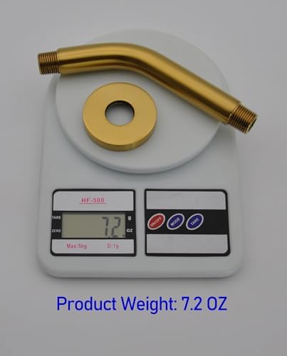Aquaiaw 6 Inch Solid Brass Shower Arm with Escutcheon