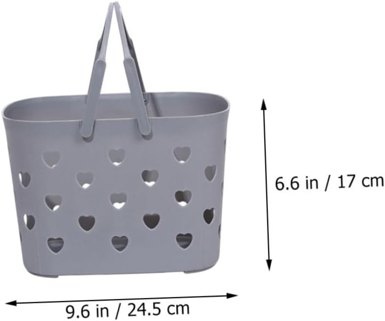 DRESSOOS 2pcs Handheld Plastic Storage Baskets for Bathroom and Home Use