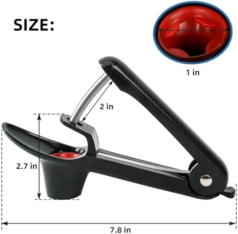 Cherry Pitter Tool with Rebound Design Black